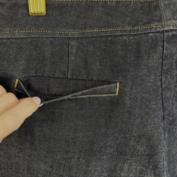 ✨SOLD✨Lafayette 148 New York Wide Leg Trouser Jeans Womens Dark Wash Size 6 - Picture 9 of 13